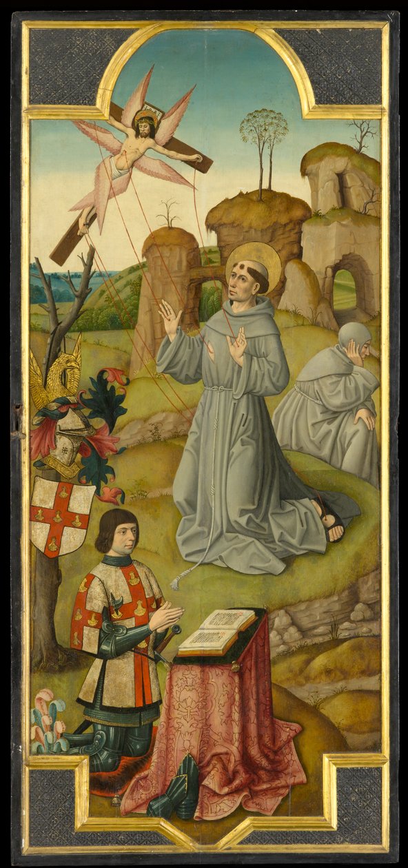 Szent Ferenc a Stigmák fogadása; (verso) Krisztus a Gecsemáné kertben, 1470 körül (olaj, tábla) alkotó: School of Amiens