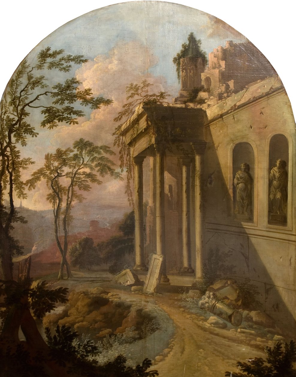 Táj romokkal, 1725. alkotó: School of Jacques Rousseau