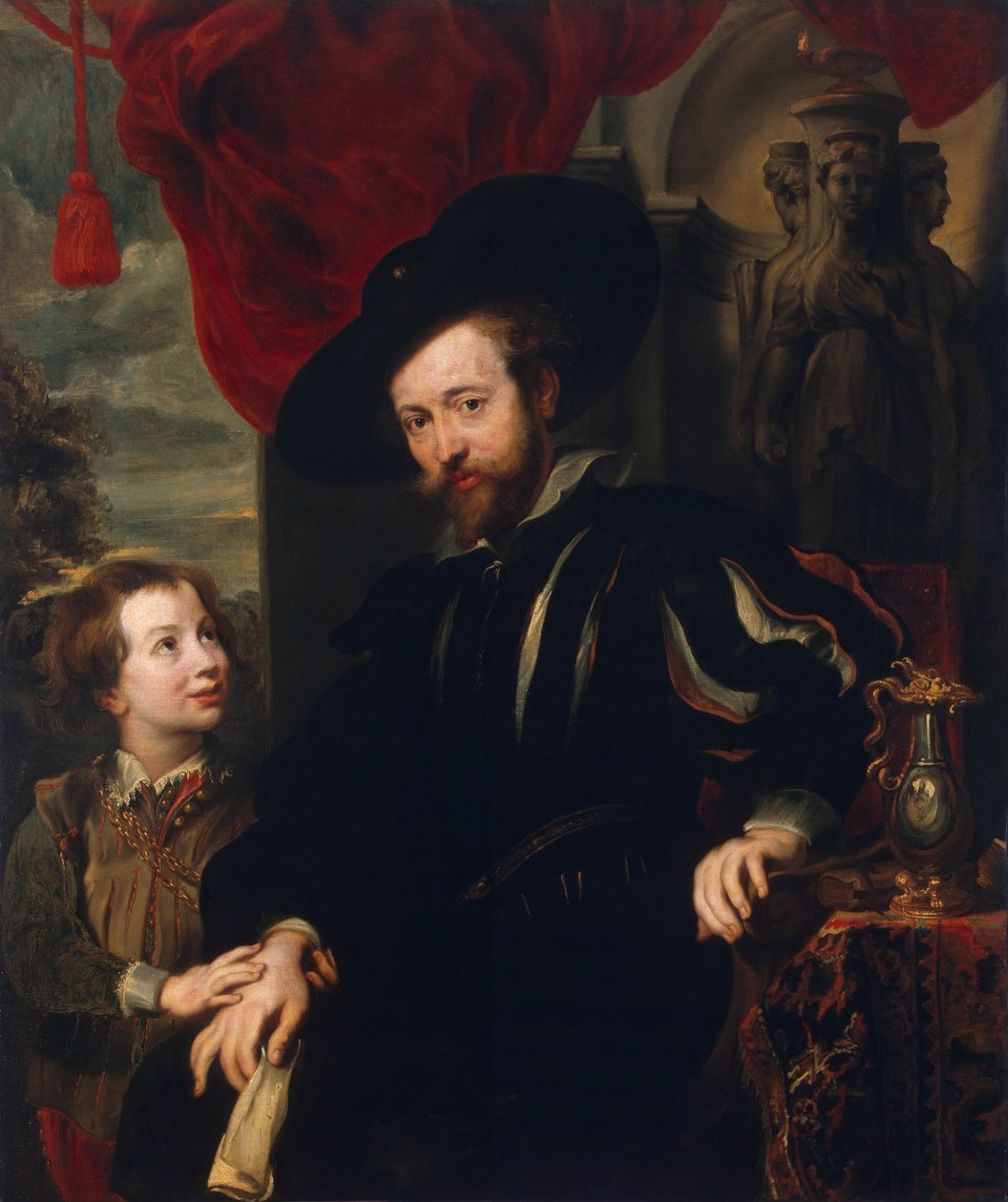 Rubens portréja fiával, Alberttel (másolat az 1610-es évek végének elveszett eredetijéről) alkotó: School of Peter Paul Rubens