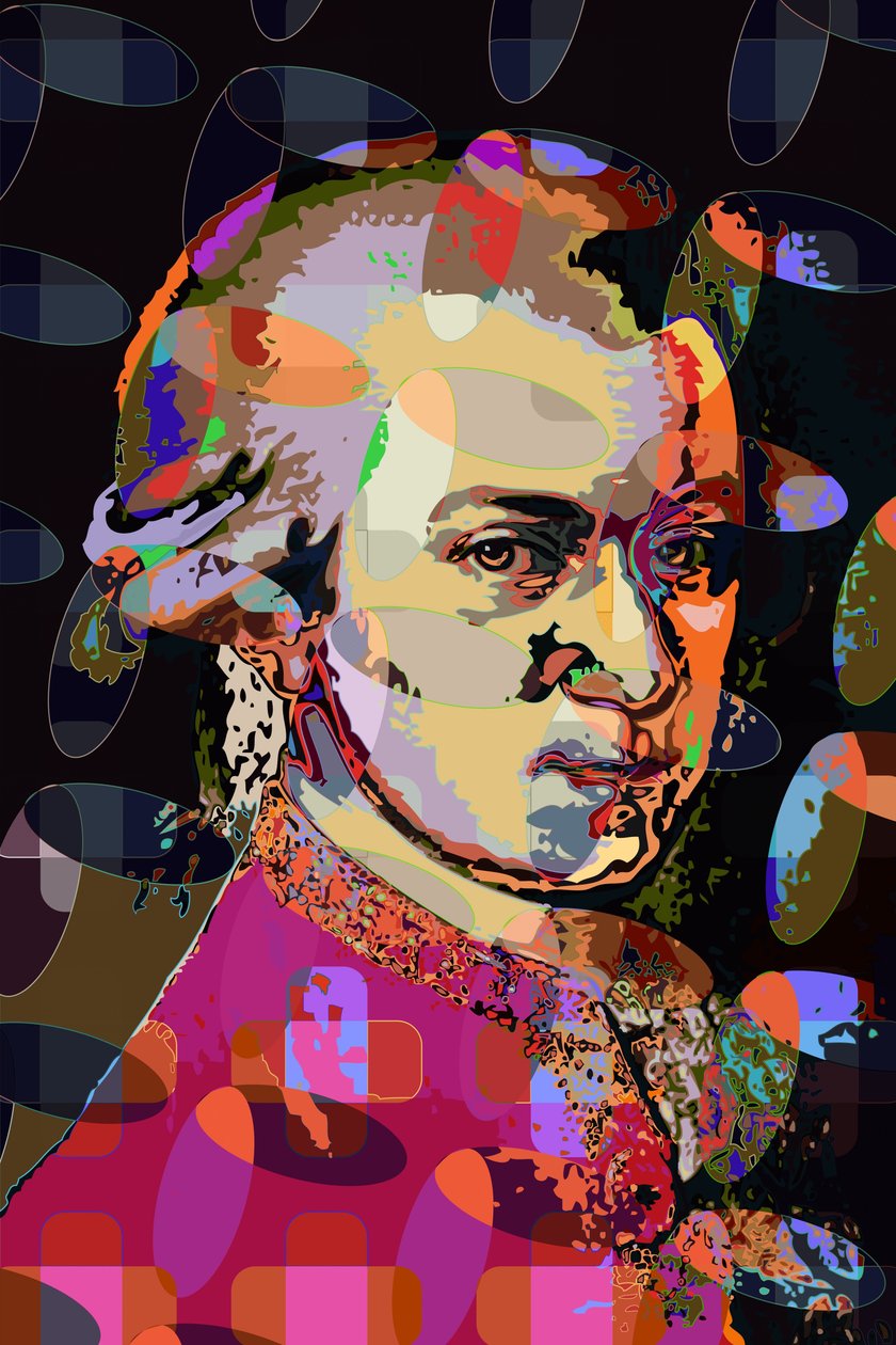 Wolfgang Amadeus Mozart (digitális) alkotó: Scott J. Davis
