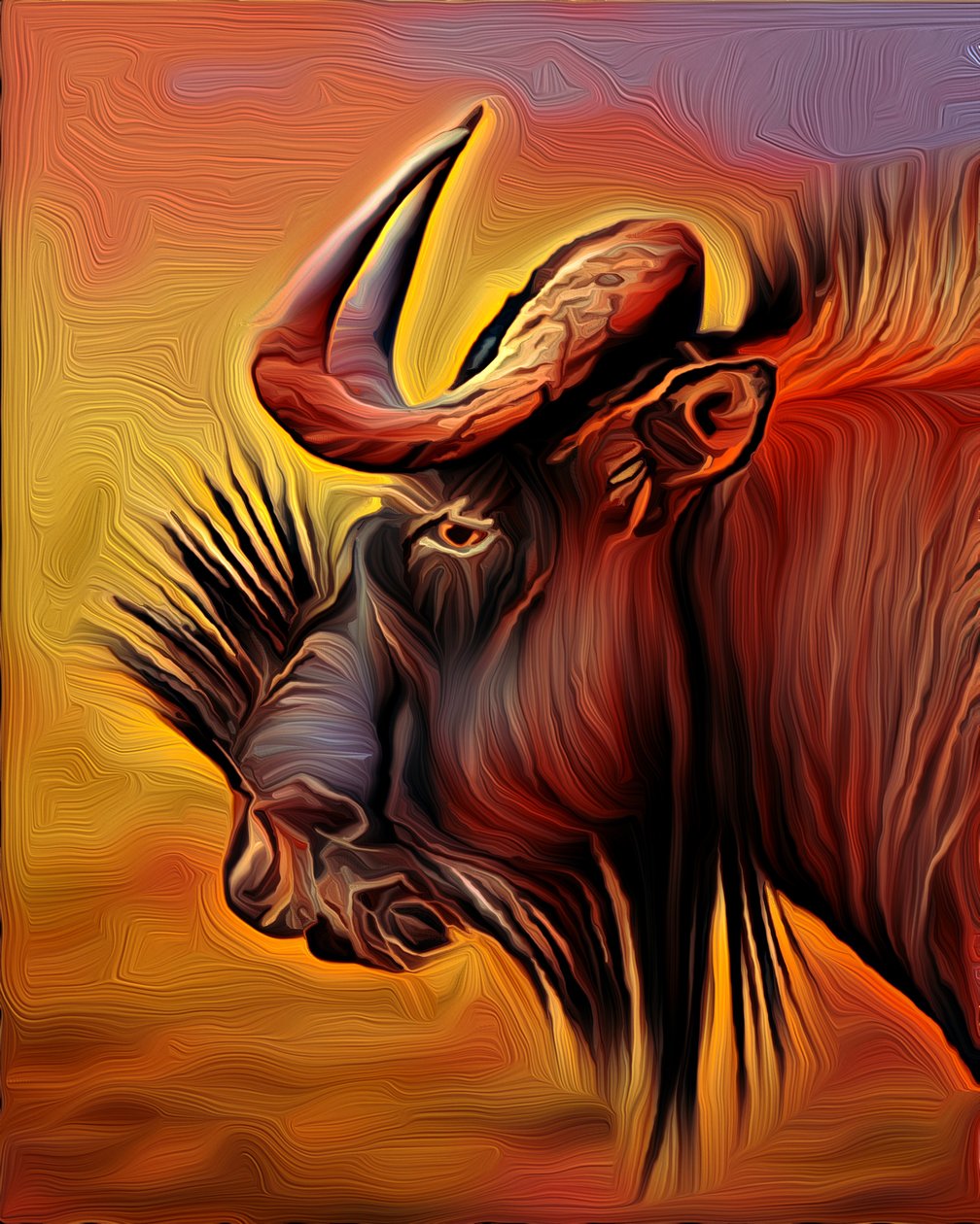 Fekete Wildebeast, 2021 (digitális) alkotó: Scott J. Davis