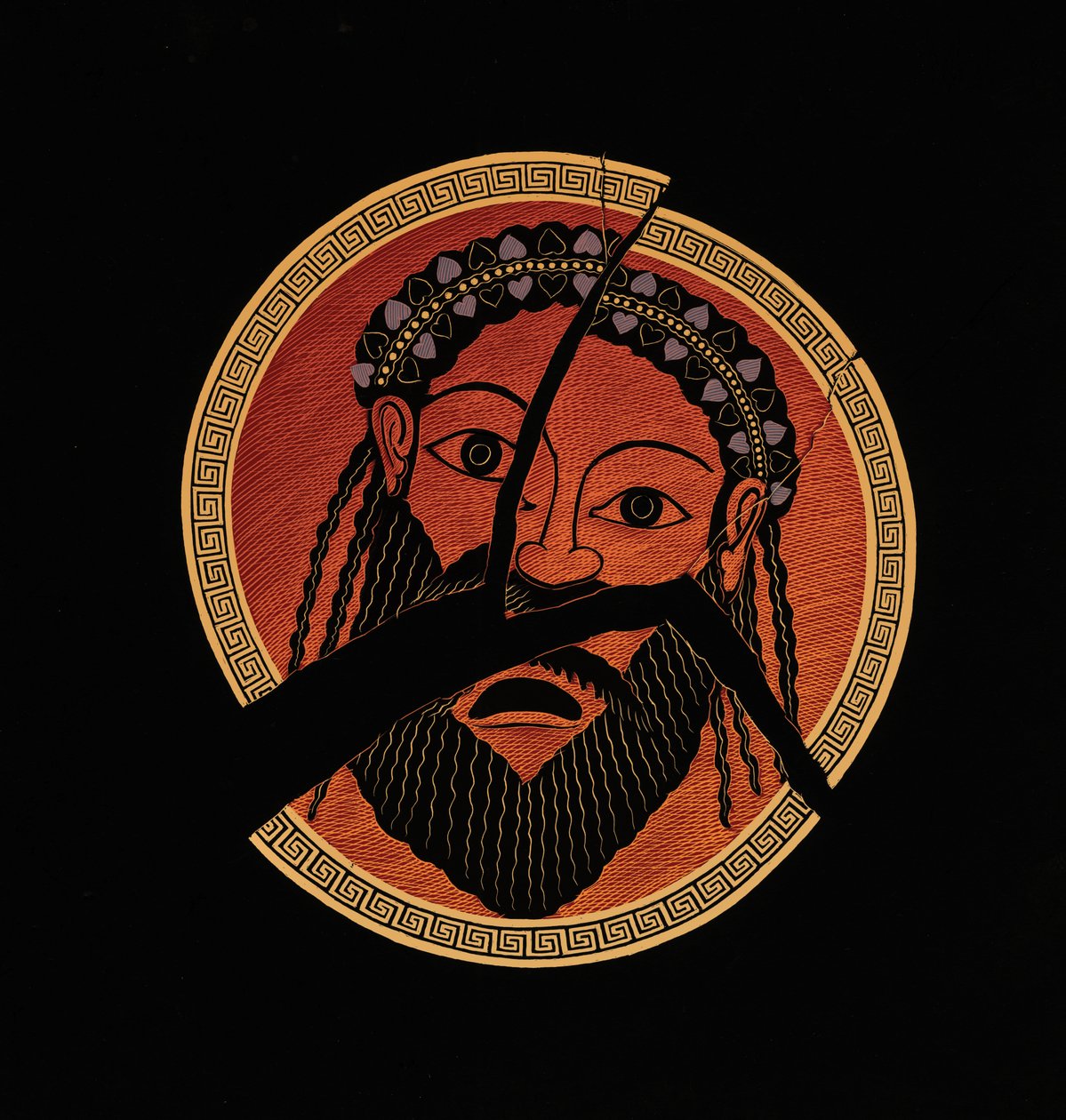 Az Oidipusz-ciklus, 2008 (scratchboard, digitálisan színezve) alkotó: Scott McKowen