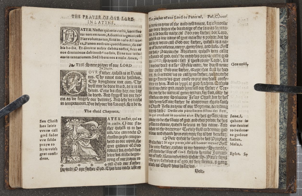 Fol 275 verso 276 recto, A katekizmusból, 1552 alkotó: Scottish School