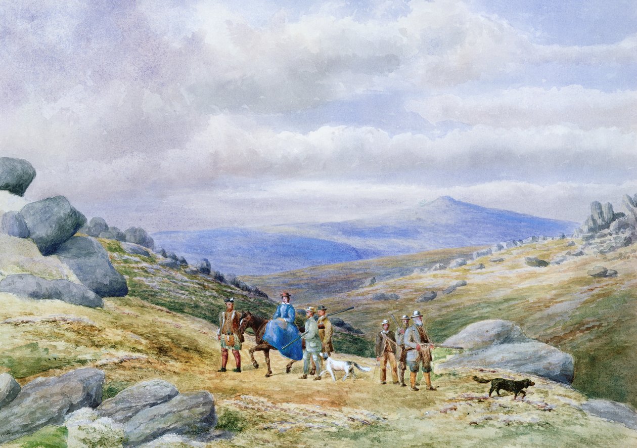 Egy lövöldözős parti a Felvidéken, 1868 (wc papíron) alkotó: Scottish School