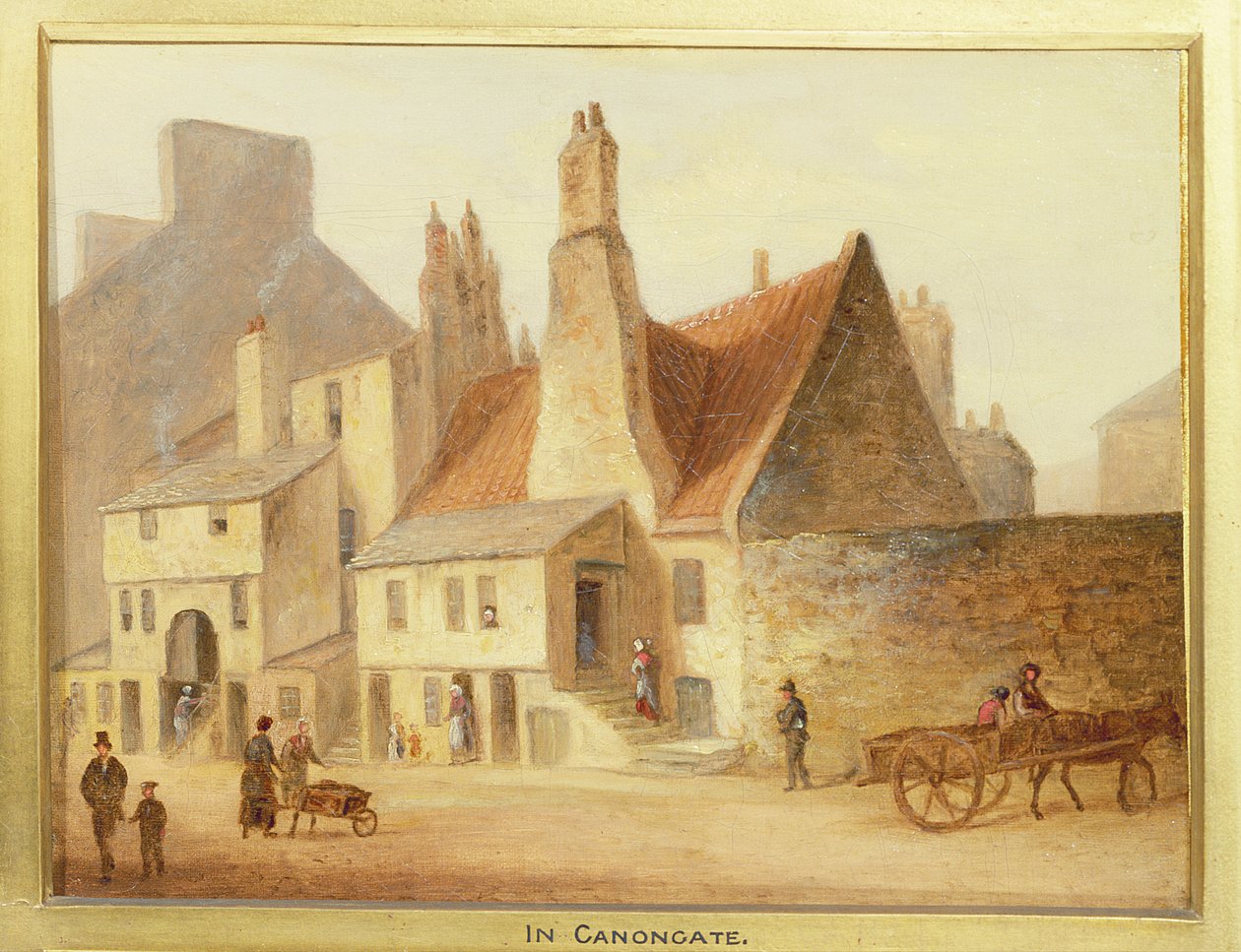 Canongate, részlet Edinburghból: Kilenc kilátás az óvárosról alkotó: Scottish School