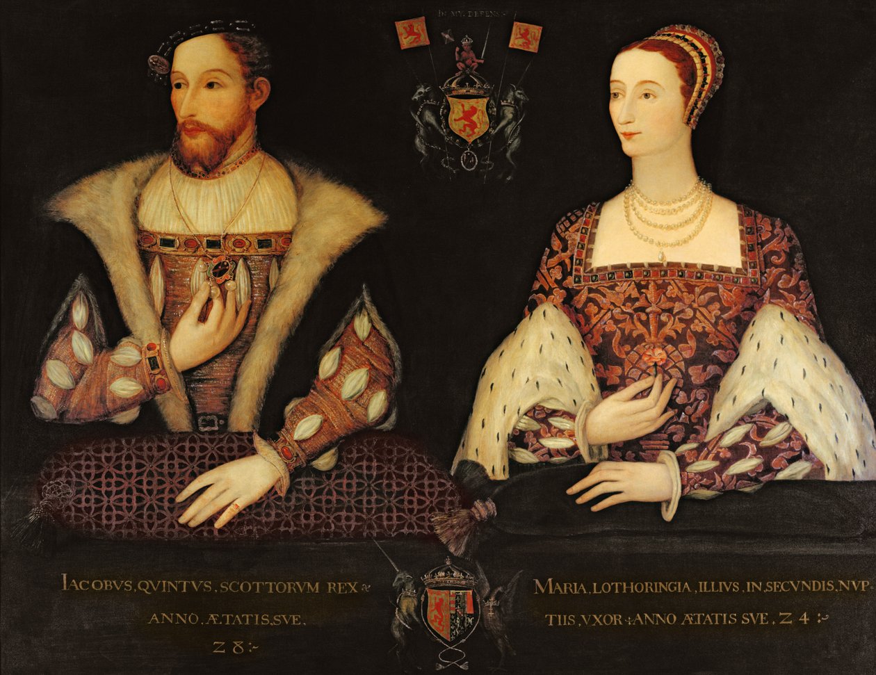 Marie de Guise (1515-60) és V. Jakab király (1512-42) eredeti kettős portréjának másolata Lord Bute megbízásából, 1895 alkotó: Scottish School