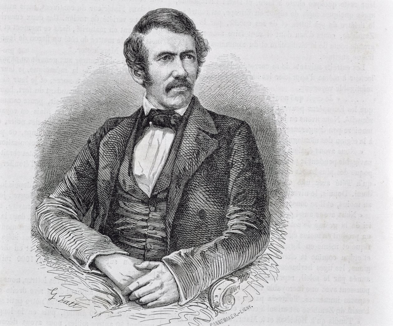 David Livingstone (1813-1873) S. Pannemaker metszete alkotó: Scottish School