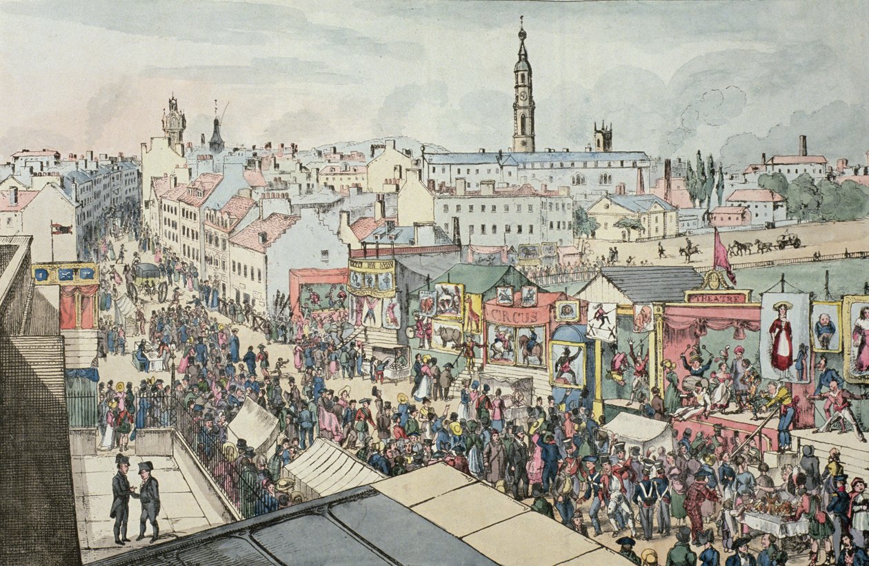 A Glasgow-i Vásár rajza a Glasgow Looking Glass-ból, 1825 alkotó: Scottish School