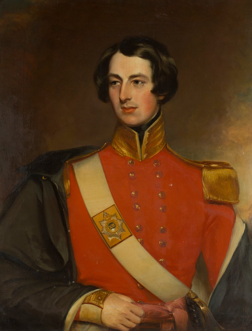 Póni stabil belső térben (olaj, vászon) alkotó: Scottish School