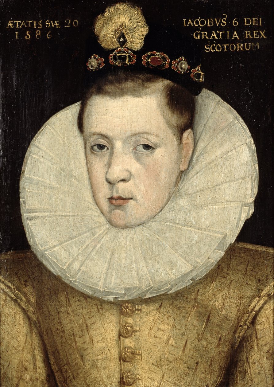 VI. Jakab skót, később I. Jakab angol portréja (1566-1625) 1586 alkotó: Scottish School