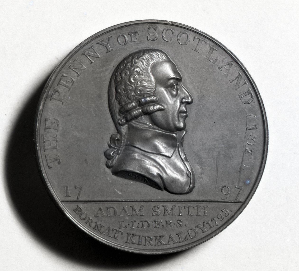 Scottish Penny Adam Smith emlékére (előlap), 1797 (réz) (a hátoldalt lásd: XJF448270) alkotó: Scottish School