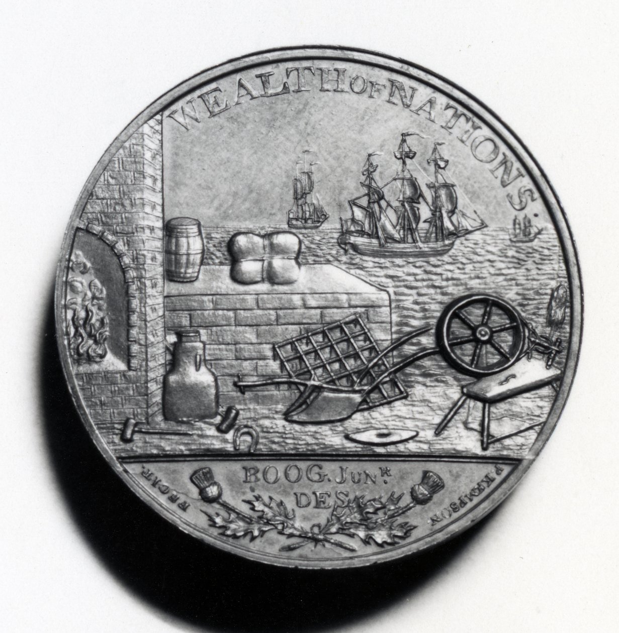 Scottish Penny Adam Smith emlékére állítva (fordított), 1797 (réz) (előlapját lásd: XJF448269) alkotó: Scottish School
