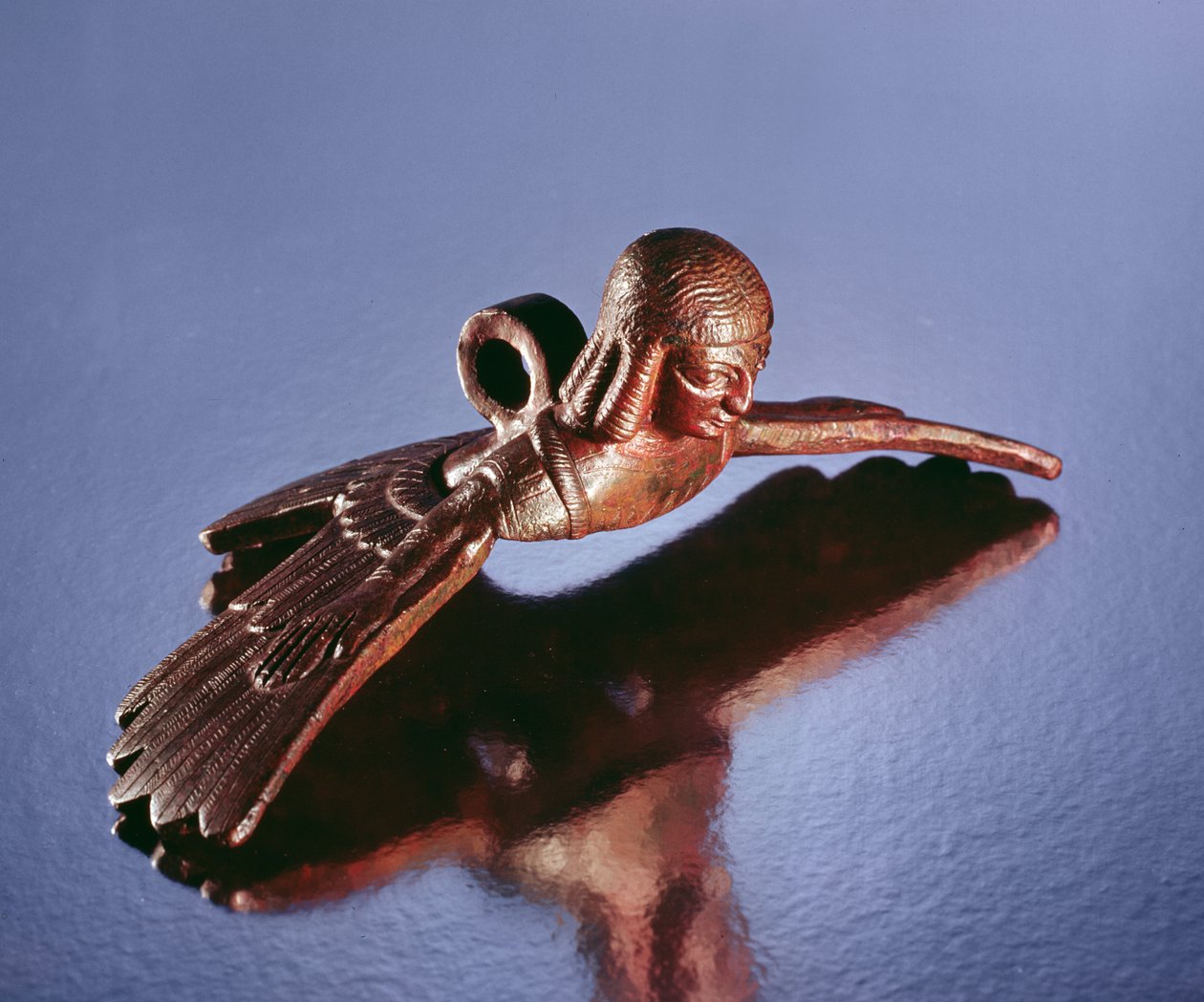 Bográcsnyél, madár nő törzsével (bronz) alkotó: Scythian
