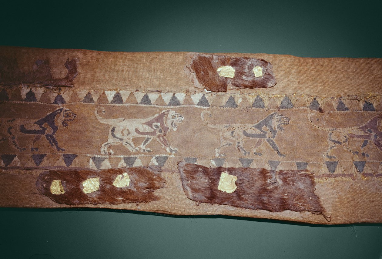 Lómellszalag oroszlánokkal (gyapjú és arany) alkotó: Scythian