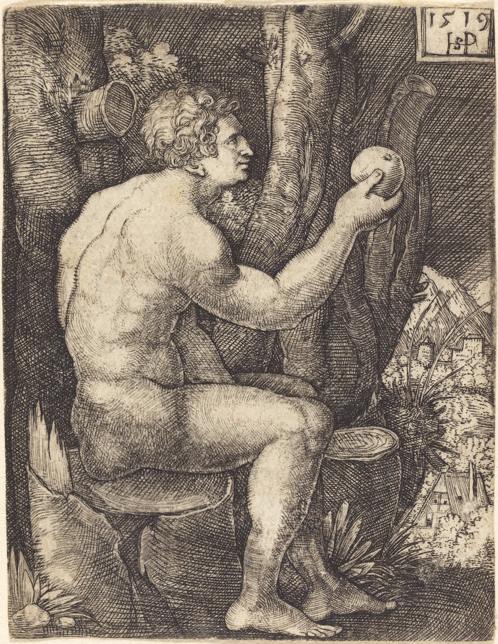 Ülő Ádám alkotó: Sebald Beham
