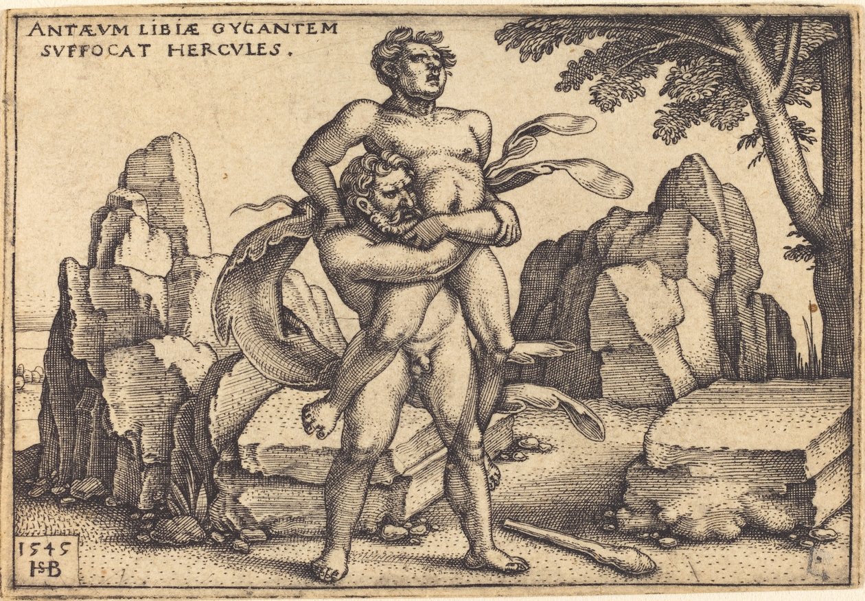 Herkules megöli Anthaeust alkotó: Sebald Beham