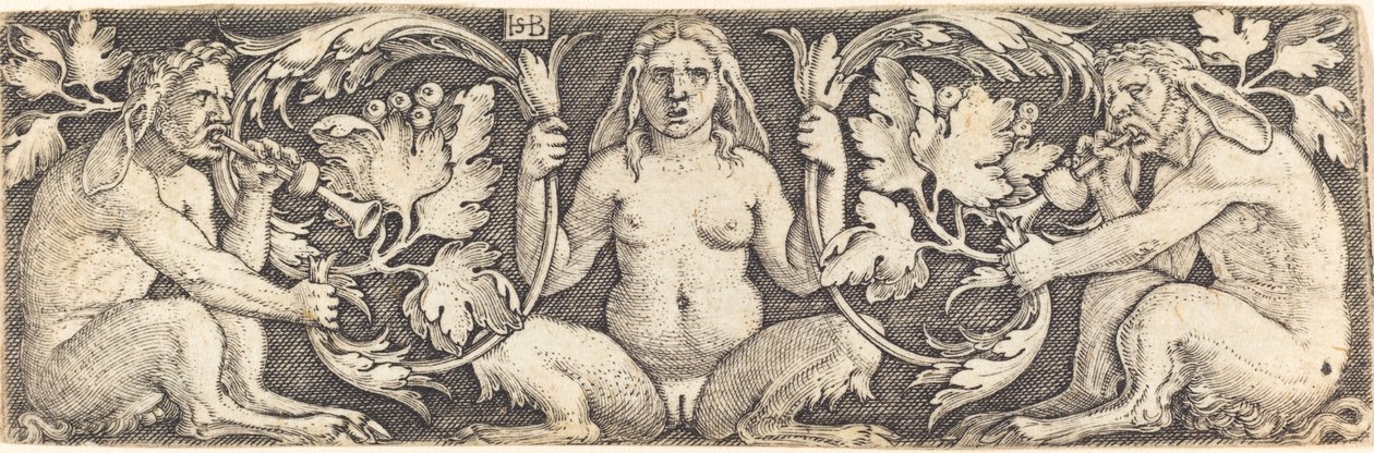 Dísz három szatírral alkotó: Sebald Beham