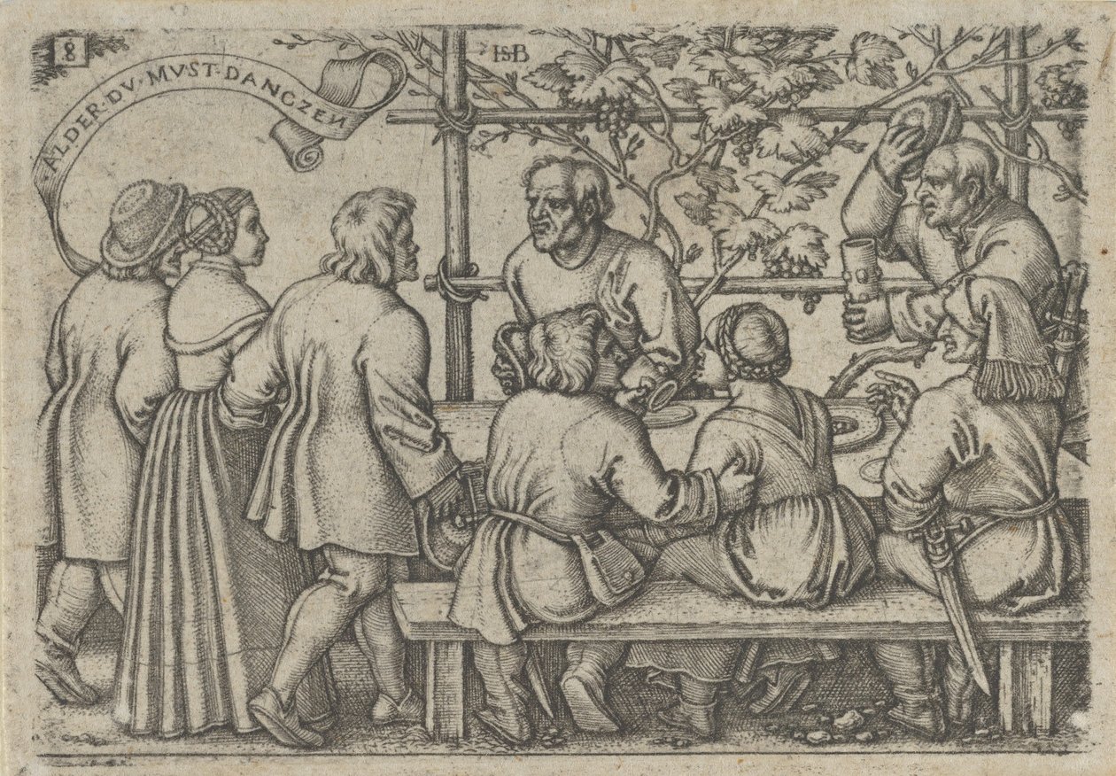 Parasztünnep, a Parasztünnep vagy a tizenkét hónapból, 1546-47. alkotó: Sebald Beham