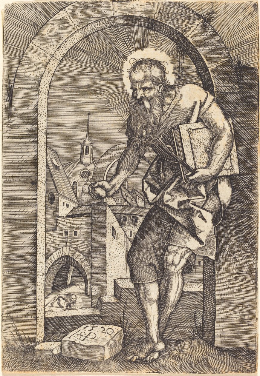 Szent Jeromos a boltívnél alkotó: Sebald Beham
