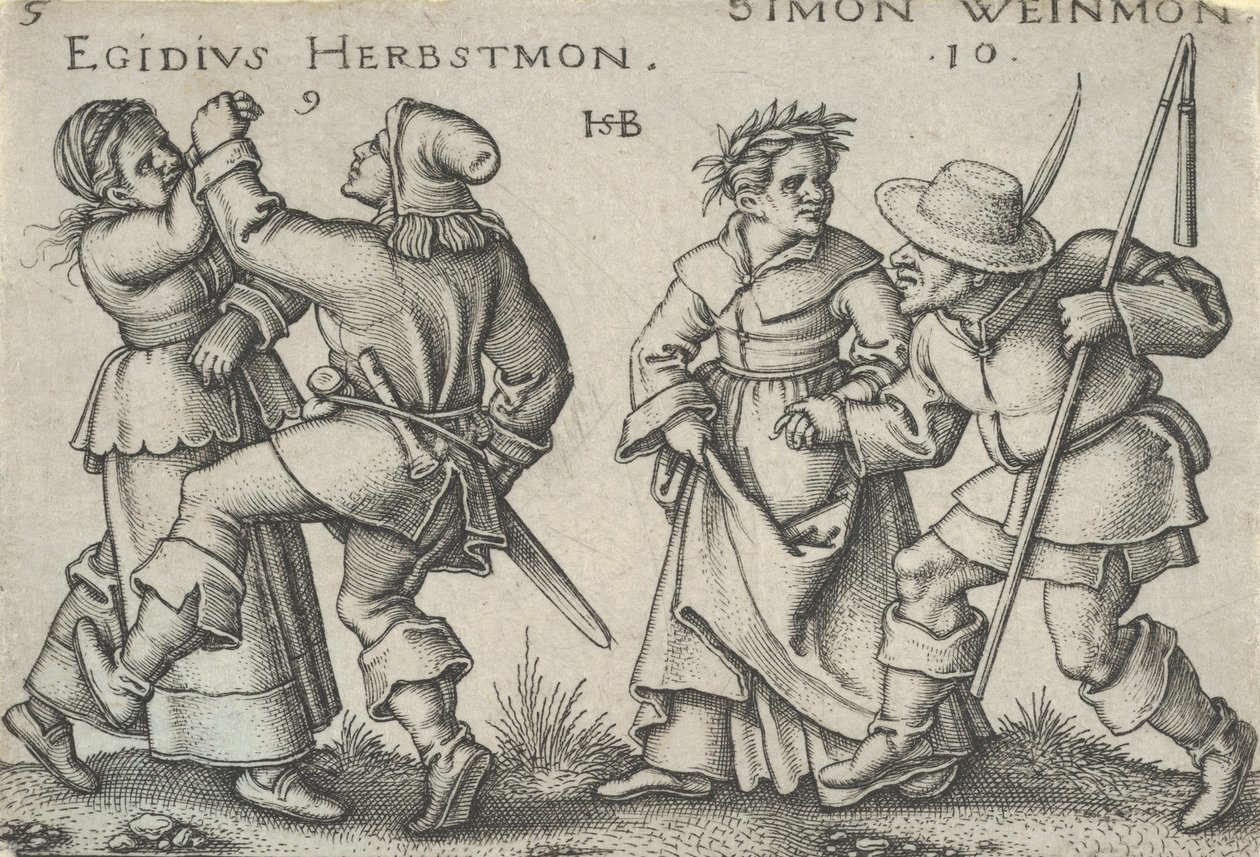Szeptember és október, a Parasztünnep vagy a tizenkét hónapból, 1546-47. alkotó: Sebald Beham
