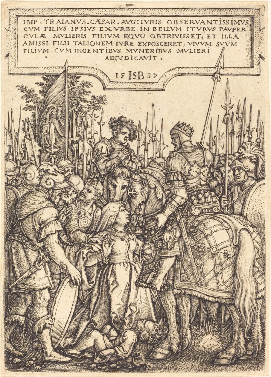 Traianus ítélete alkotó: Sebald Beham