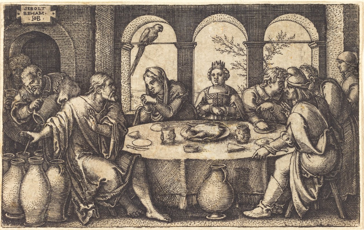 Házasság Kánában alkotó: Sebald Beham