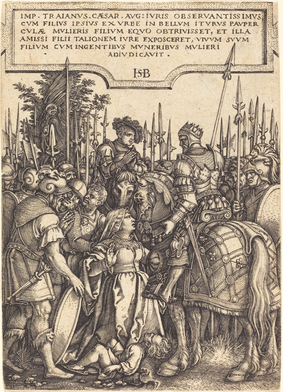 Traianus igazságszolgáltatása alkotó: Sebald Beham