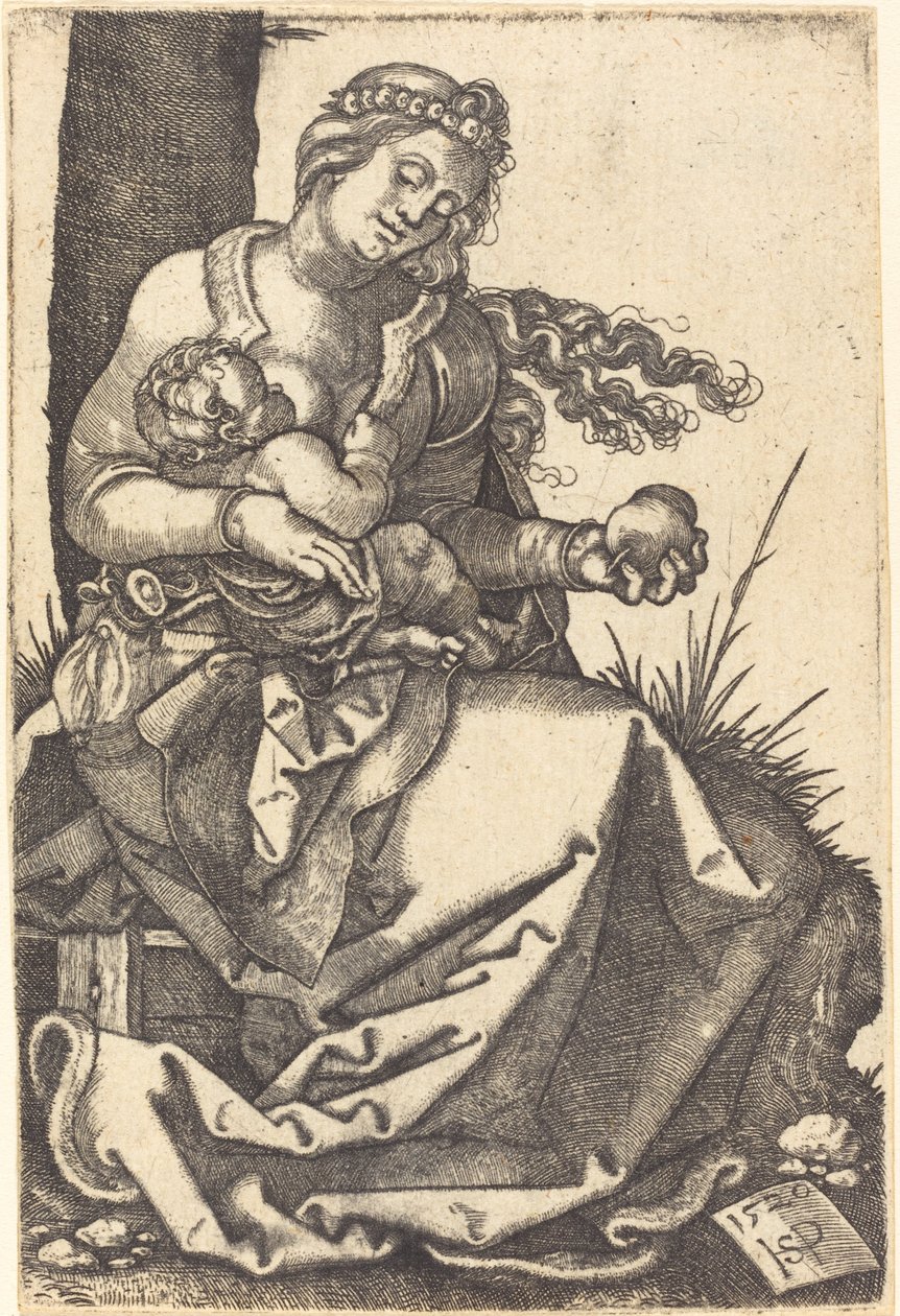 Szűz körtével alkotó: Sebald Beham