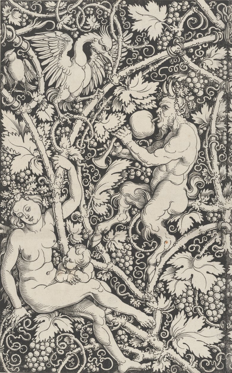 Tapéta Satyr családdal, 1515. alkotó: Sebald Beham