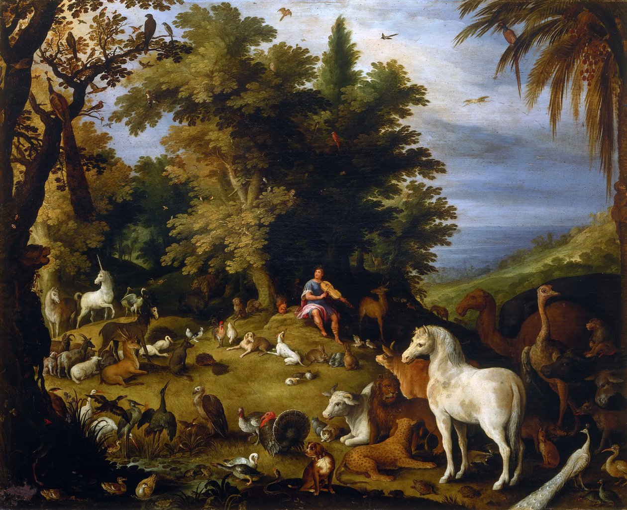 Orpheus az állatok között, 1595 körül. alkotó: Sebastiaen Vrancx
