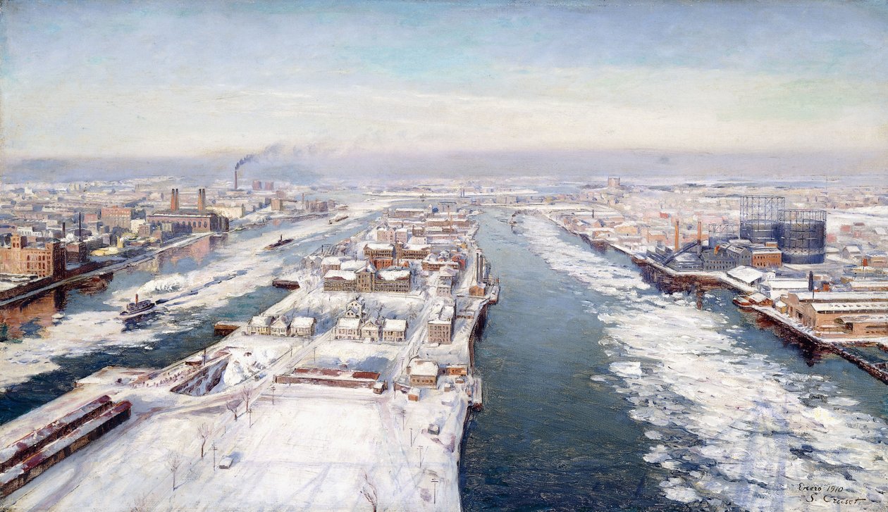 North View Queensboro Bridge (olaj, vászon) alkotó: Sebastian Cruset