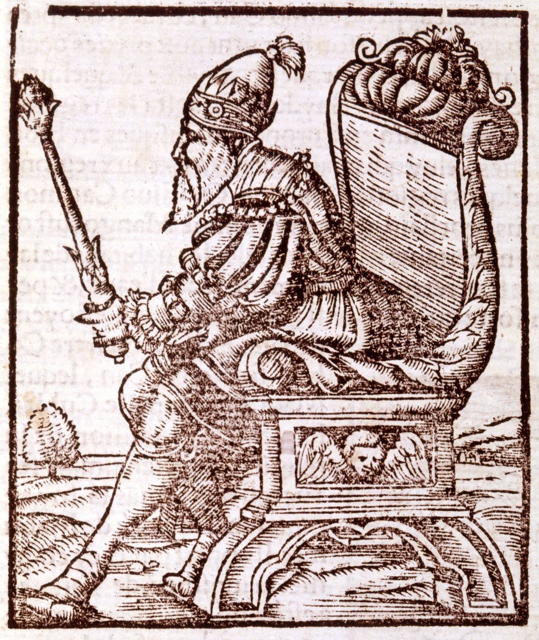 Qubilai (Kubilai kán, a Mongol Jüan-dinasztia első császára (1215-1294) – S. Munster „” Cosmographia” című művében. Párizs alkotó: Sebastian Munster