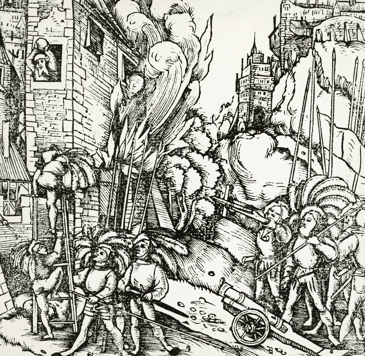 Karthágó ostroma, metszet az Universalis Cosmographia-ból (Univerzális kozmológia), Sebastian Munster (1488-1552). Németország alkotó: Sebastian Munster