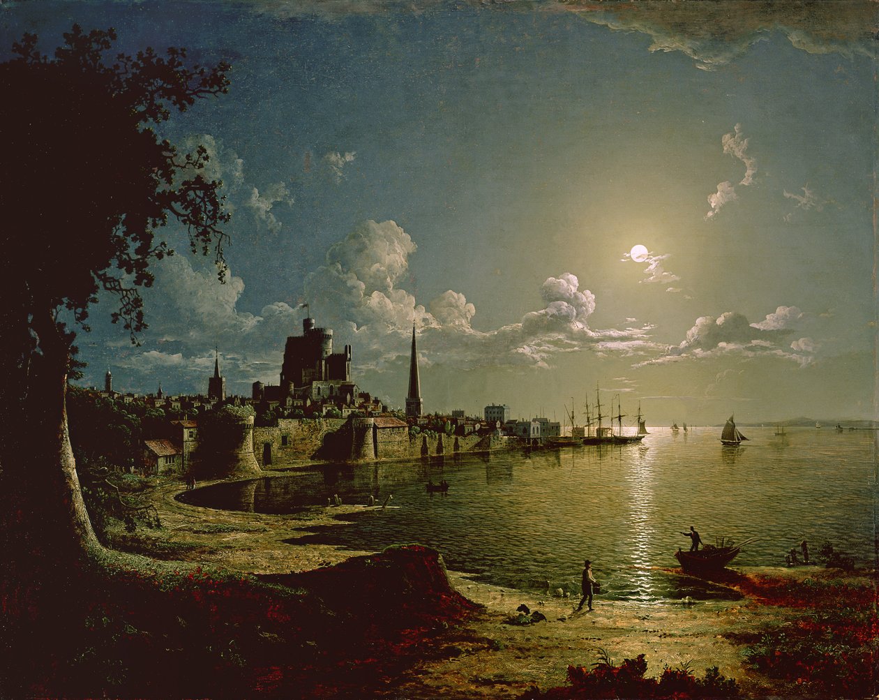 Holdfény jelenet, Southampton, 1820 alkotó: Sebastian Pether