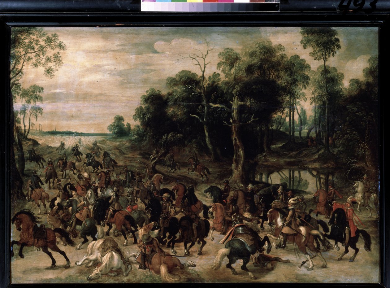 Lovasság támadása, 1615 körül (olaj, fa) alkotó: Sebastian Vrancx