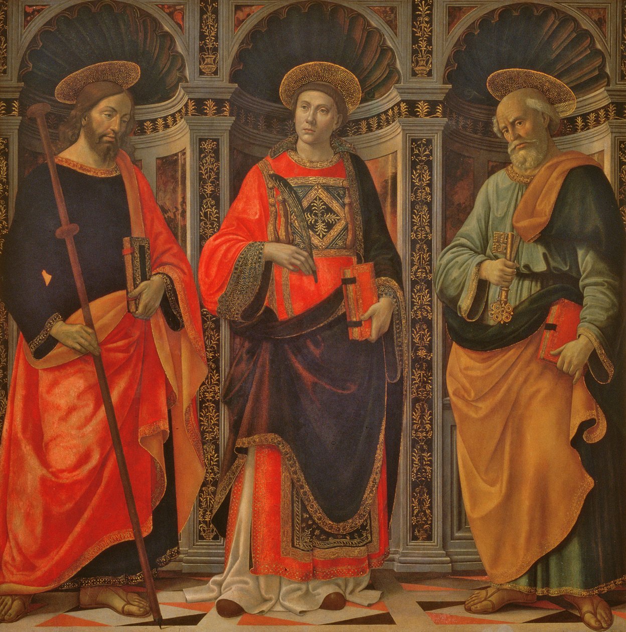Szent Jakab, Szent István és Szent Péter alkotó: Sebastiano Minardi