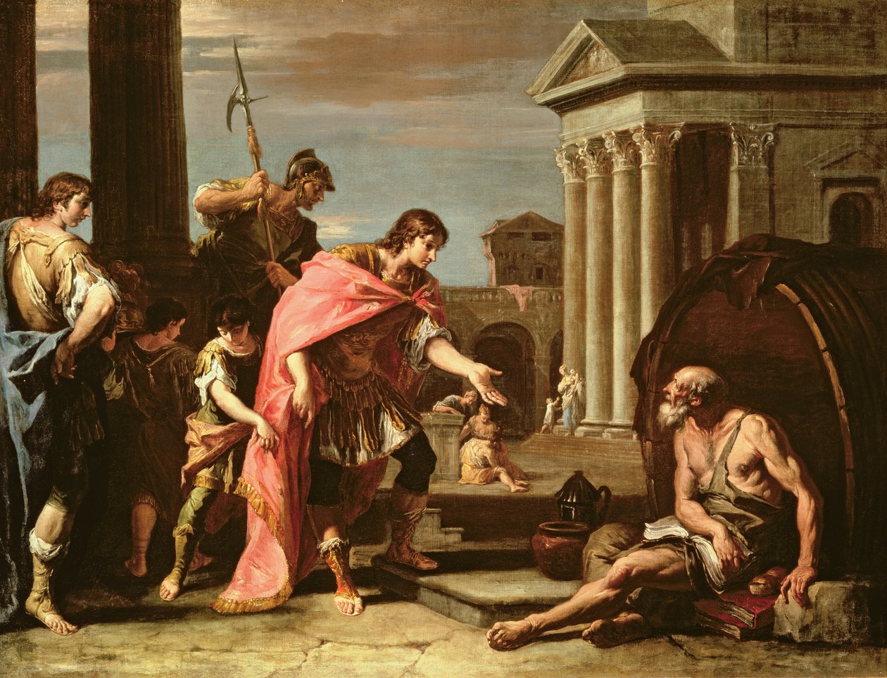 Nagy Sándor (Kr. e. 356-23) Diogenésznél (i. e. 410-320 körül) Athénban alkotó: Sebastiano Ricci