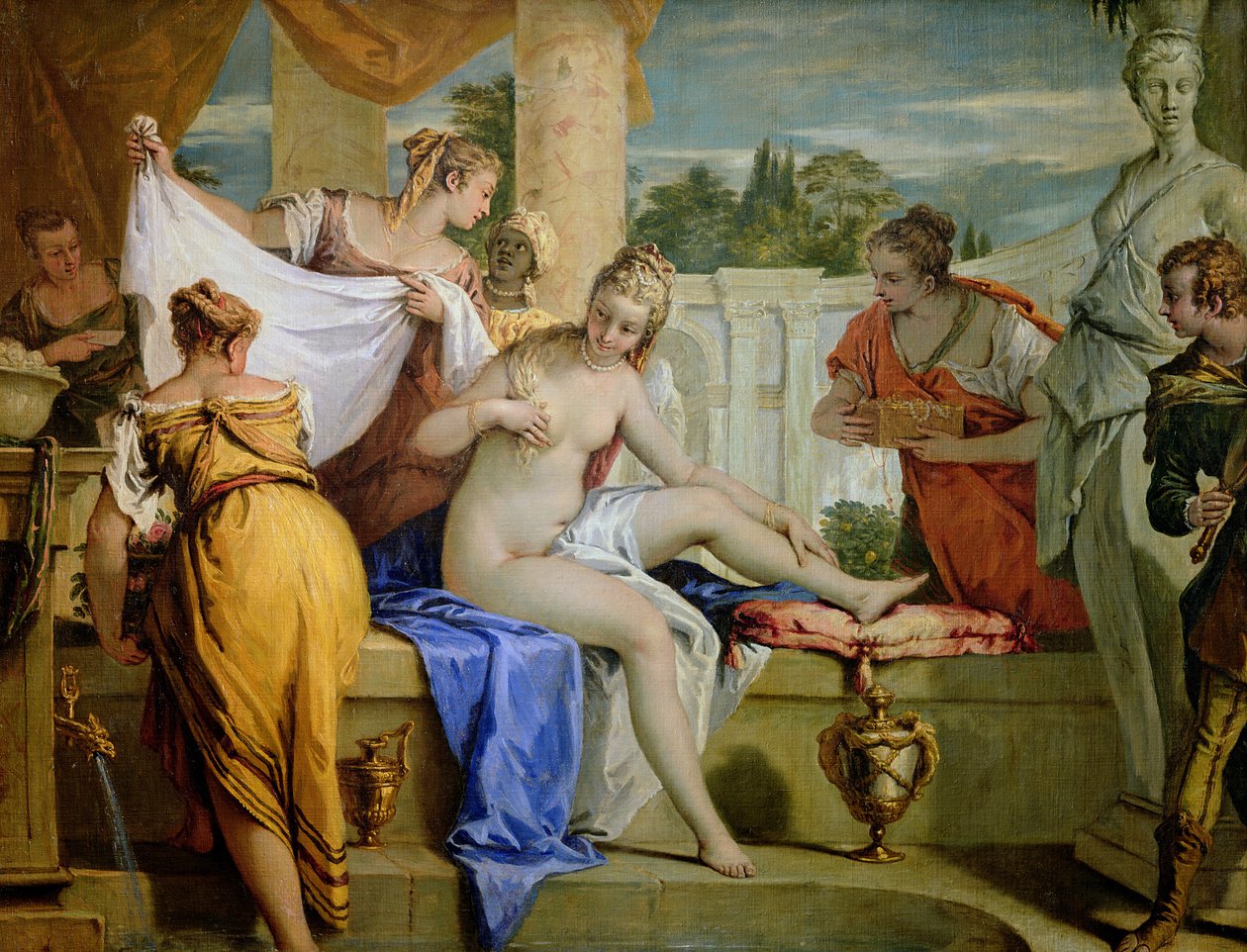 Bathsheba fürdőzés, 1725 körül alkotó: Sebastiano Ricci