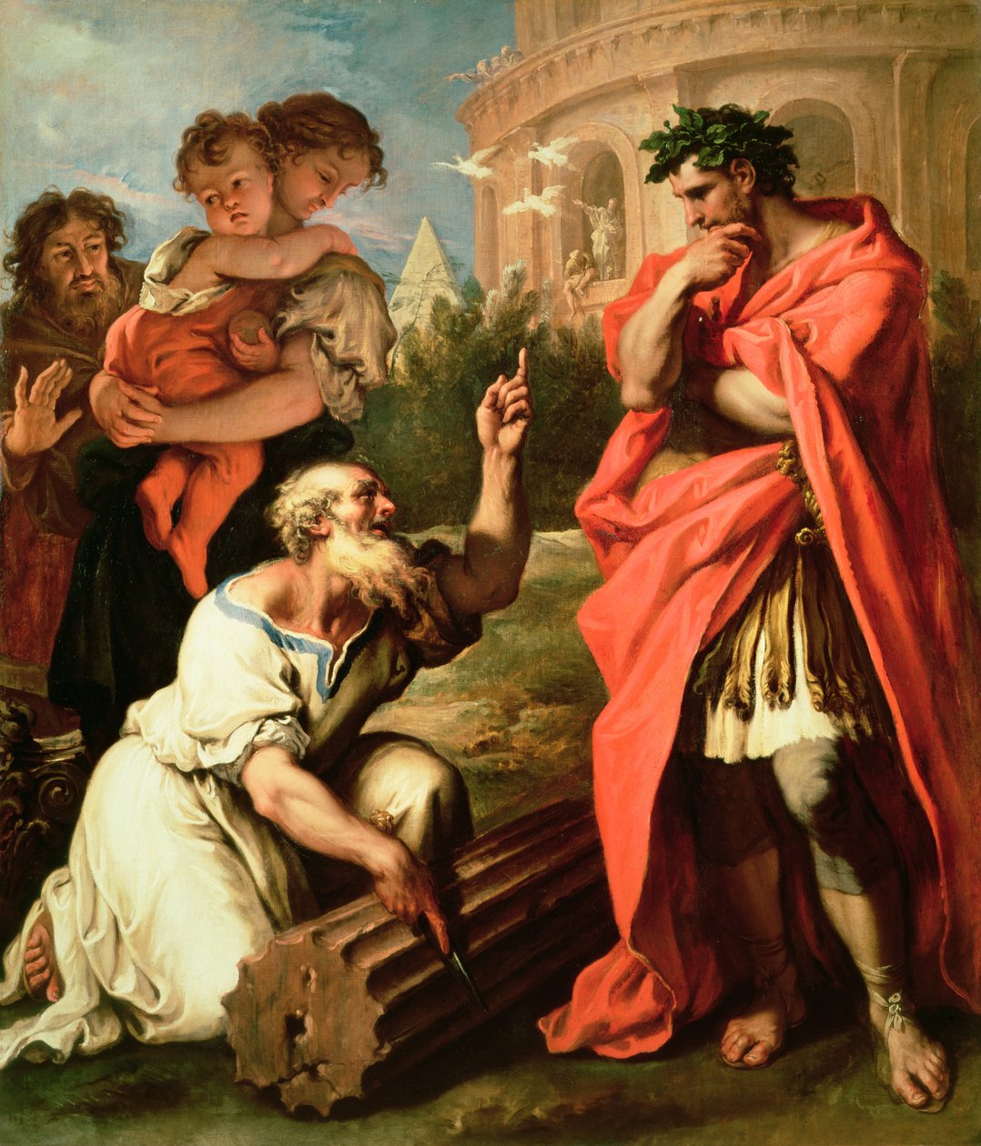 Tarquin, az idősebb Attus Nevius, the Augur tanácsadója alkotó: Sebastiano Ricci