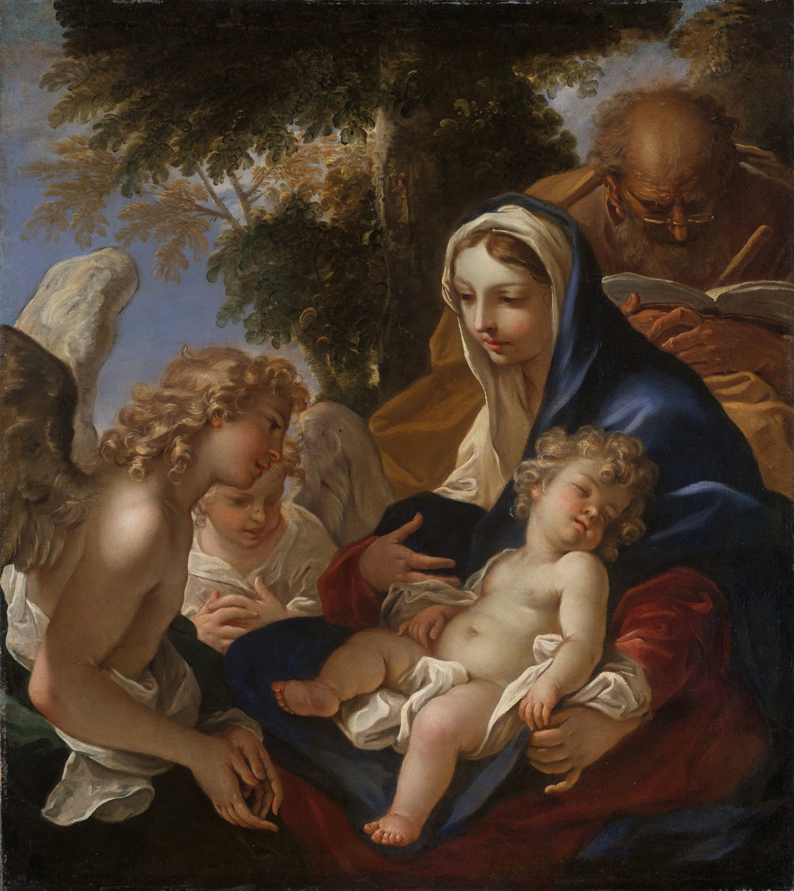 A Szent Család angyalokkal, 1700 körül alkotó: Sebastiano Ricci