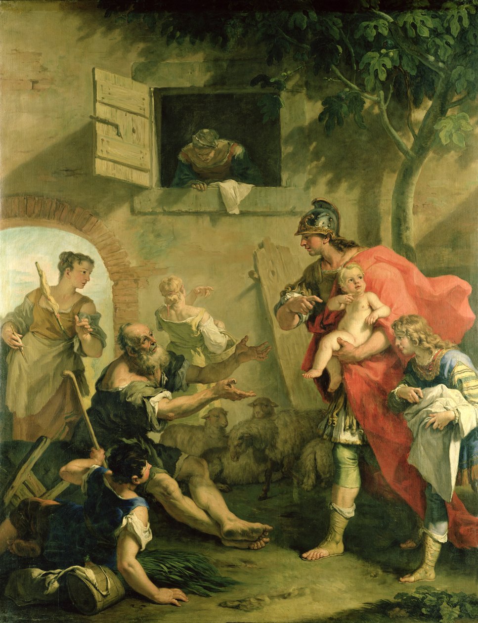 A csecsemő Cyrus a pásztorral alkotó: Sebastiano Ricci