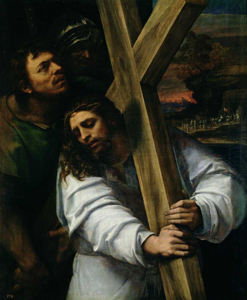 A keresztet hordozó Jézus, 1535 körül alkotó: Sebastiano del Piombo