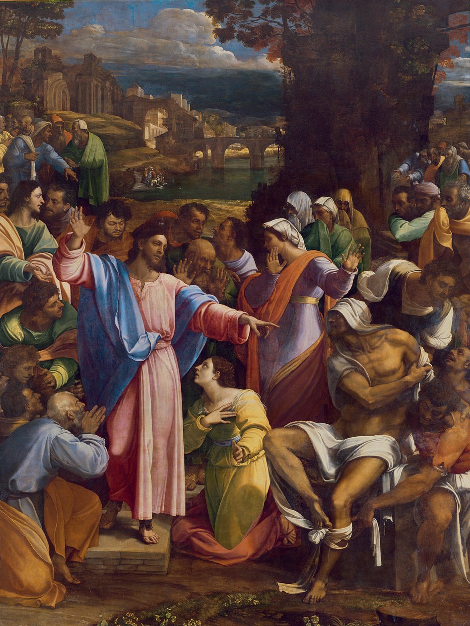 Lázár feltámasztása, 1517-1919 körül (fáról átvitt olaj, vászon) alkotó: Sebastiano del Piombo