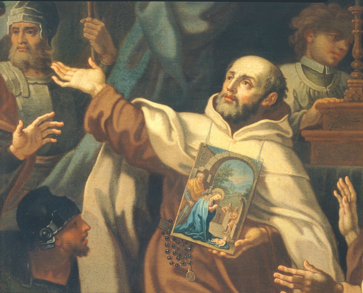A Győzelmes Szűzanya tiszteletreméltó képének átadása Domenico di Gesu Maria atyának, Sebastiano Conca (1680-1764) Santa Maria della Vittoria temploma, Róma alkotó: Sebastiano Conca