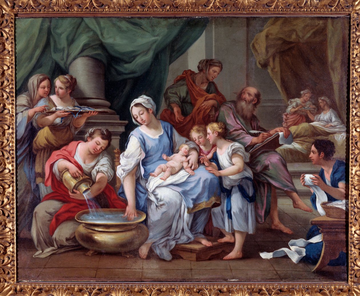 Keresztelő Szent János születése (Keresztelő Szent János születése) Sebastiano Conca (1680-1764) festménye 18. századi Museo dell