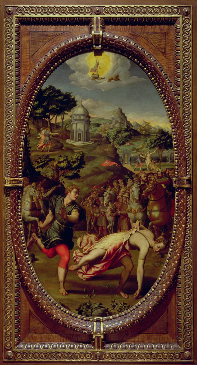 Atalanta és Hippomenész, 1572 (olaj, pala) alkotó: Sebastiano Marsili