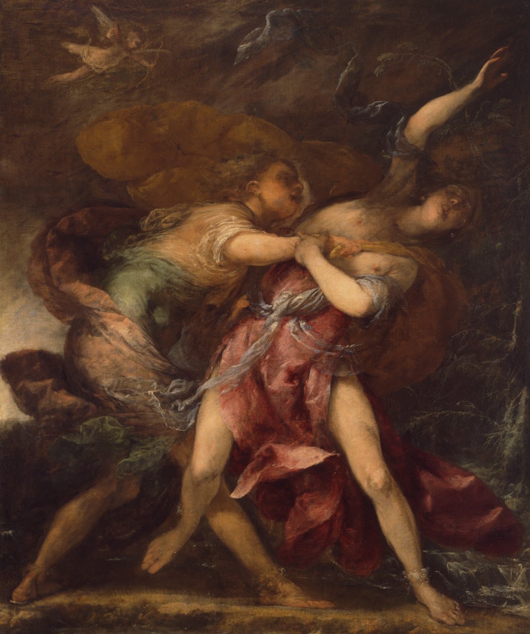 Apollo és Daphne (olaj, vászon) alkotó: Sebastiano Mazzoni