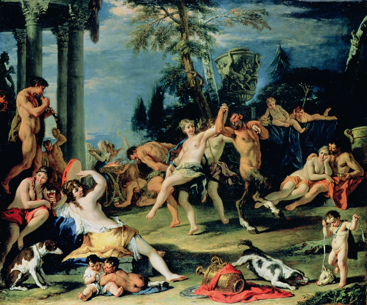 Bacchanáli Pán tiszteletére alkotó: Sebastiano Ricci