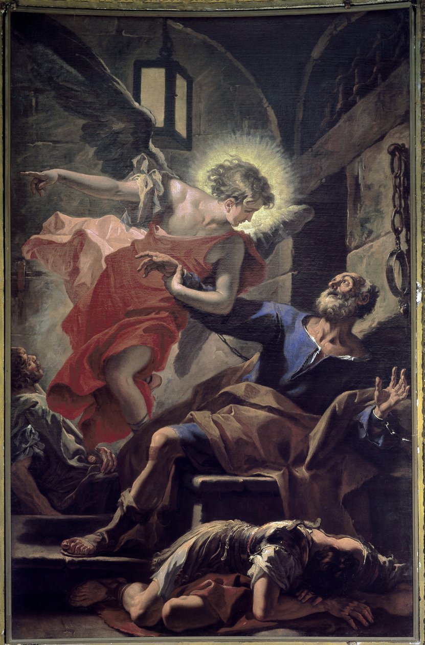 Szent Péter szabadulása – Szent Pétert kiengedték a börtönből. Sebastiano Ricci festménye alkotó: Sebastiano Ricci