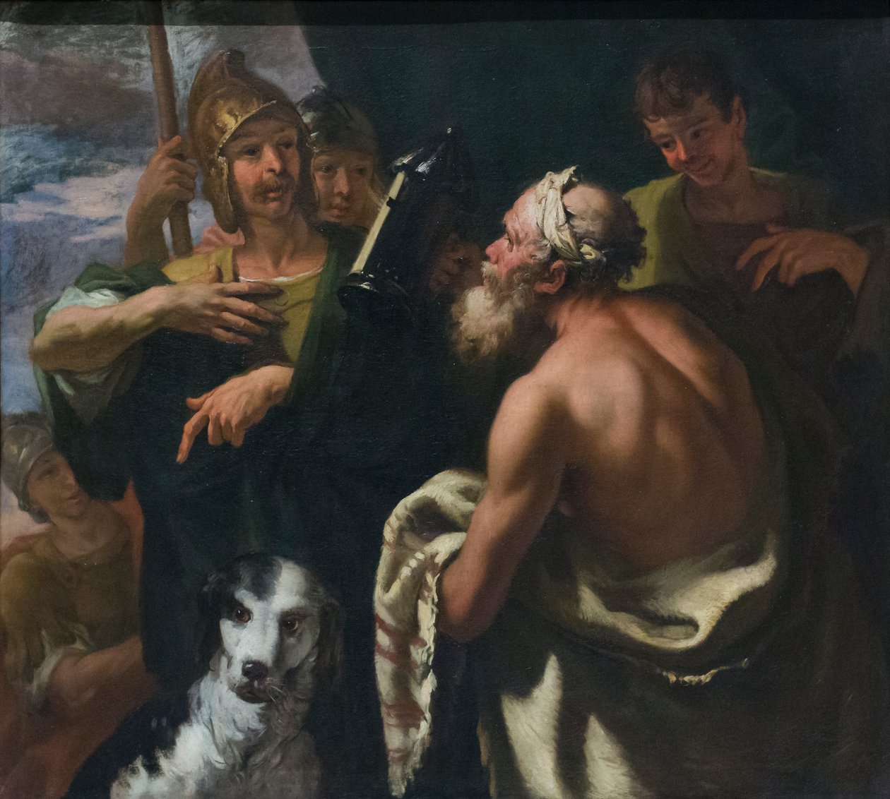 Diogenész lámpás, 17. század vége, Sebastiano Ricci (olaj, vászon) alkotó: Sebastiano Ricci
